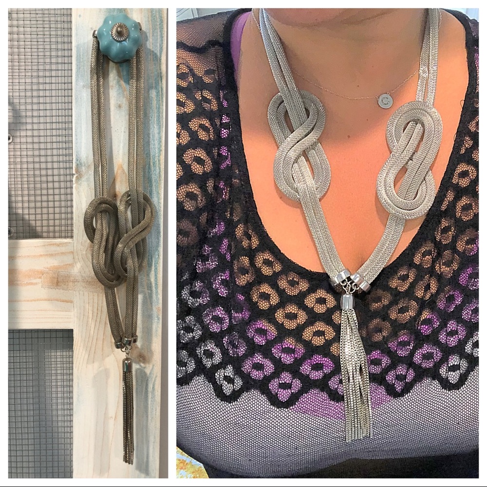 Silver chunky necklace